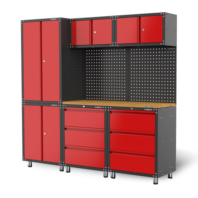 Kinbox Metal Professional 9PCS Garage -Werkzeugschränke für die Workshop -Aufbewahrung
