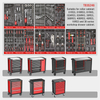 Kinbox 248 -Stück BMC -Tablett Professionelles Handcart Langable Multifunktional Tool Kit unterstützt die Anpassung