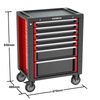 Kinbox 248 -Stück BMC -Tablett Professionelles Handcart Langable Multifunktional Tool Kit unterstützt die Anpassung