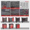 Kinbox 232 PCS EPS-Tablett 7-Drawer-Pro-Trolley Langlebiger, vielseitiger Werkzeugsatz für DIY/Pro-Verwendung