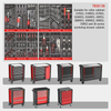 Kinbox 138 -Stück BMC Tray Professionelles Handcart Langable Multifunktional verbessertes Metallpanel unterstützt das Anpassungstool Kit