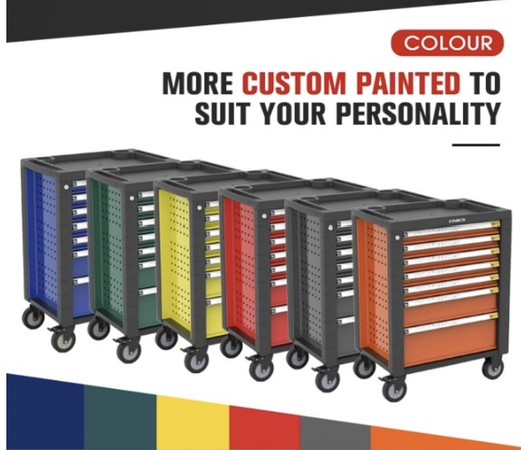 Ma&szlig;geschneiderte Farbe des rollenden Werkzeugschranks KINBOX mit 7 Schubladen