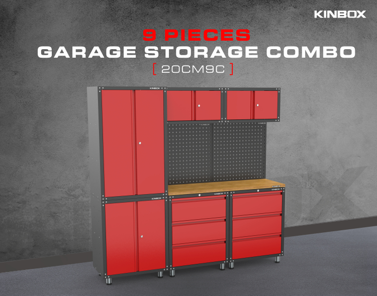 9 St&uuml;cke Metall Garage Workbench -System f&uuml;r Workshop